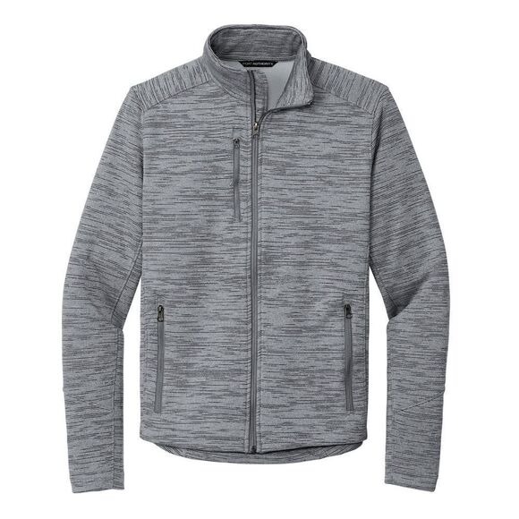 Port Authority Digi Stripe Fleece Jacket Grey S NWT IN PACKAGE - Picture 4 of 7